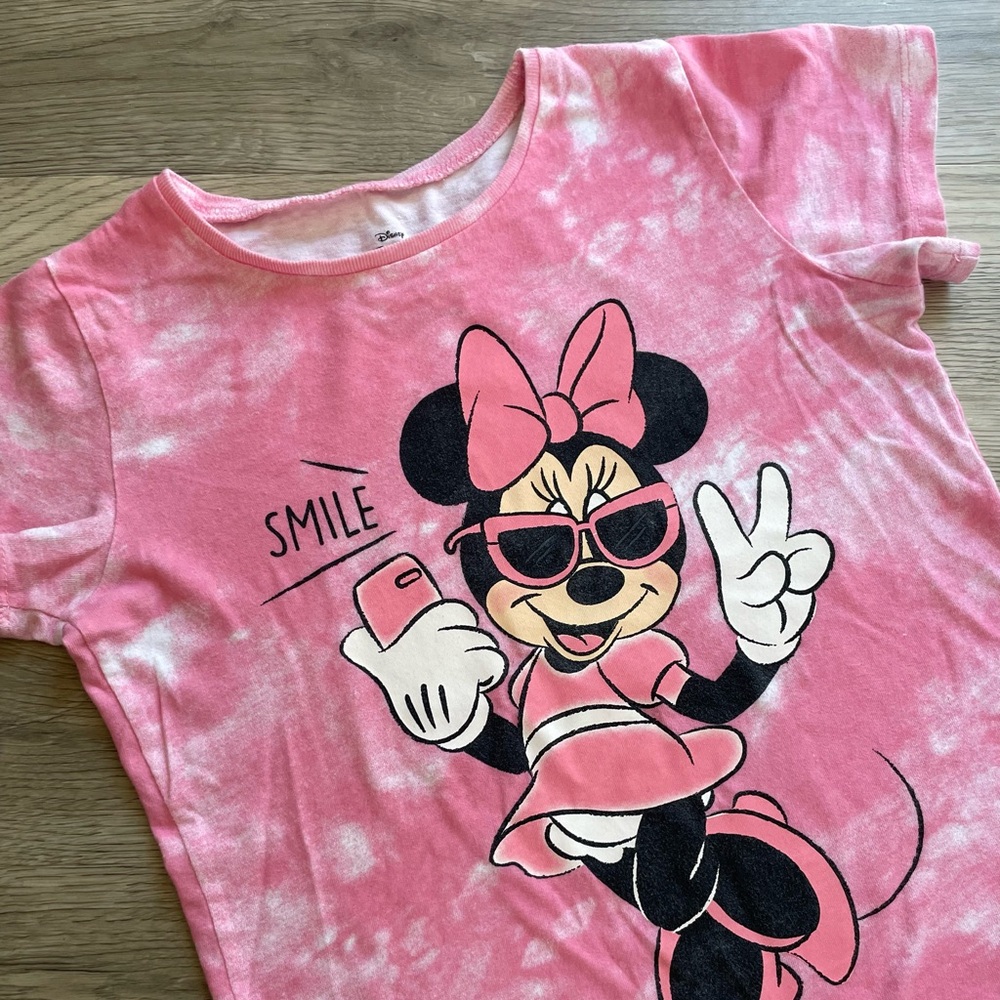 4/$25 🎀 | Disney | Pink Tie-Dye Minnie Mouse Graphic Tee for Girls | Size 8